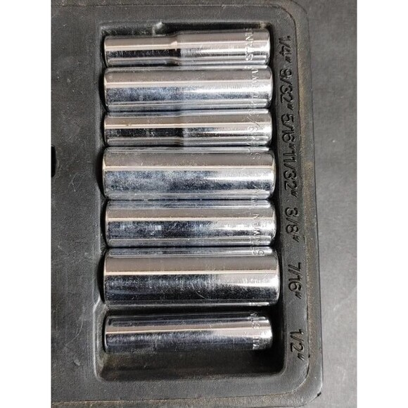 Vintage Stanley Workmaster 86-978 3/8” Drive 20Pc. USA Socket Set W/Case Tools - Picture 4 of 7